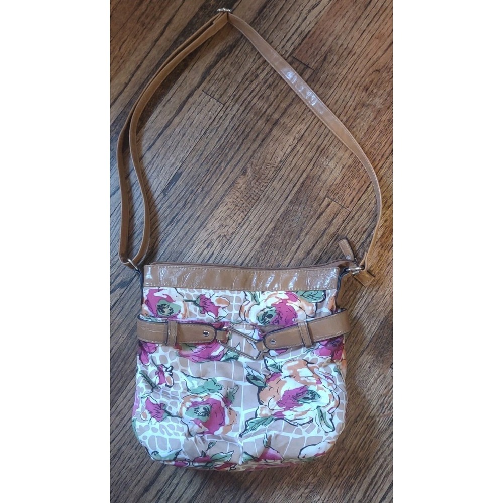 Cottagecore Floral Rose Crossbody Bag Romantic Shabby Chic Aesthetic Purse Tan